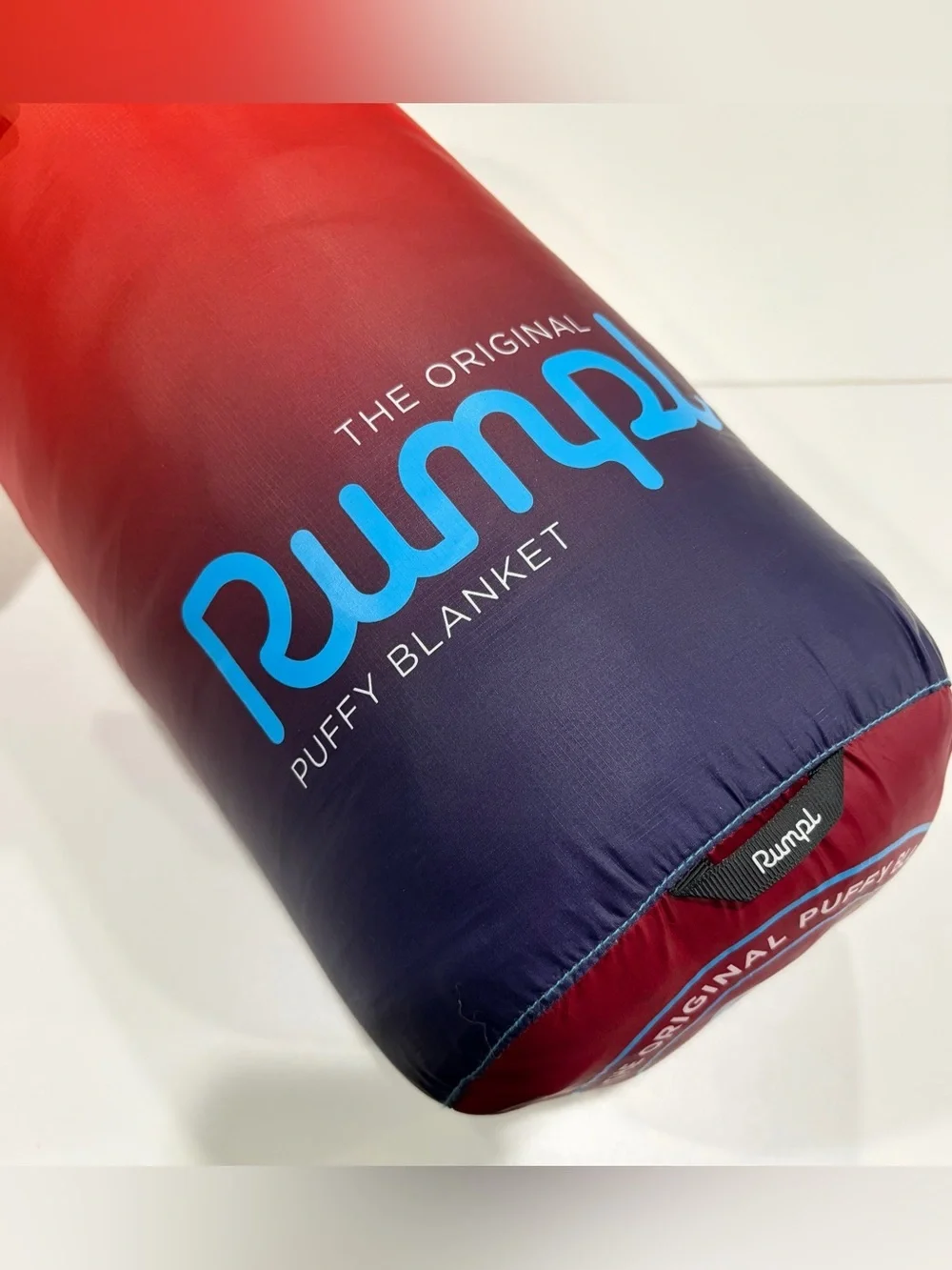 Rumpl Original Puffy Blanket Pyrofade NWT Red Yellow Purple Puffer Stuff Sack